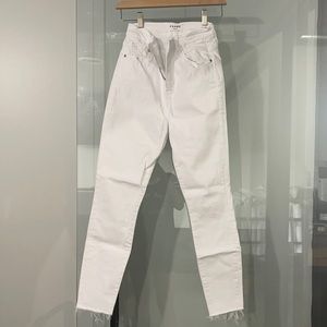 Frame Ali High Rise White Denim Pant